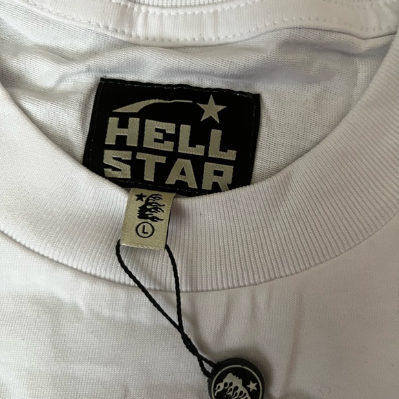 Hellstar Studios "Breaking News" White T-shirt Size: L - NWT - Picture 4 of 10